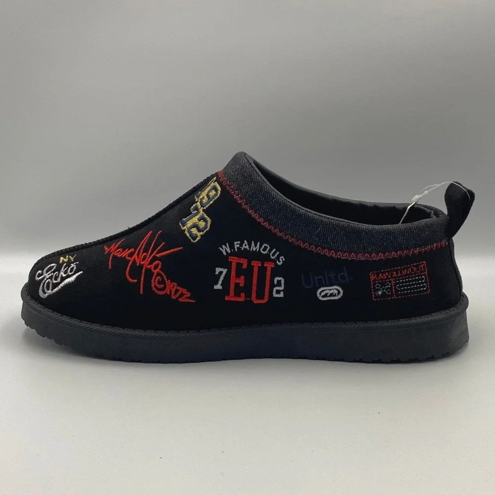 Ecko Fur Mule Mens Size 9 Y2k Style Palace x UGG Tasman Style Black Slipper